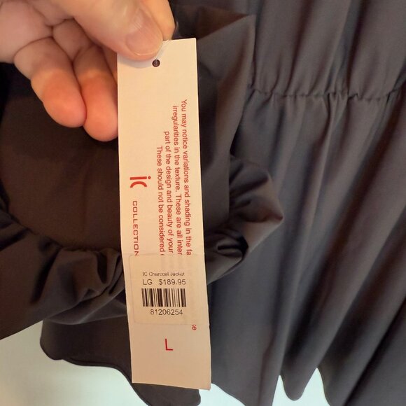 IC Connie K USA Charcoal Layered Zipper Jacket – Large, NWT - Picture 13 of 13